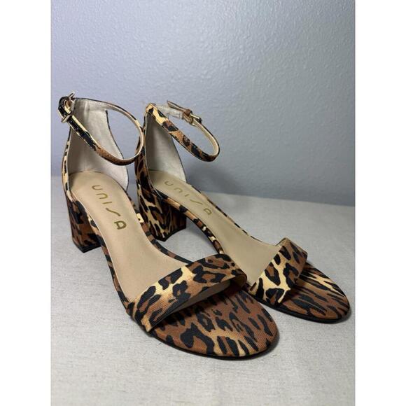 Unisa Women's Shoes Sandals Animal Print Heel Size 8,5M - Picture 1 of 9
